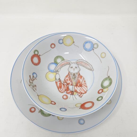 Sigma Tastesetter Puppy Is A Rabbit Last Elegant Bear Dennis Kyte Plate Cup Bowl - Picture 3 of 4